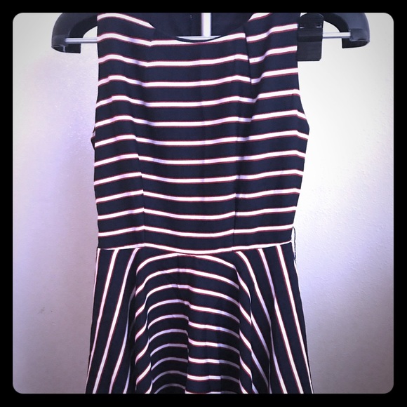 Papaya Dresses & Skirts - Blue dress with white and red stripes Papaya Dresses & Skirts - Blue dress with white and red stripes